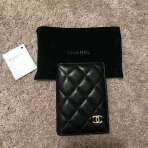 Chanel Champagne gold HW card holder